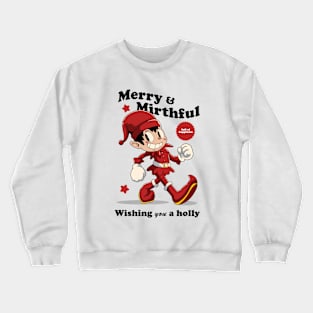 Cheerful Elf Christmas Crewneck Sweatshirt